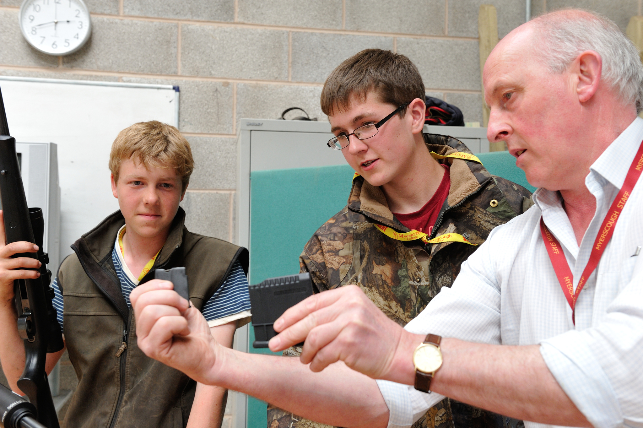 Course leader Andrew Parkinson delivers shooting safety awareness training