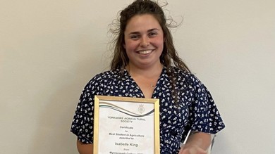 Image for news article: Myerscough student battles serious illness to win prestigious agriculture award