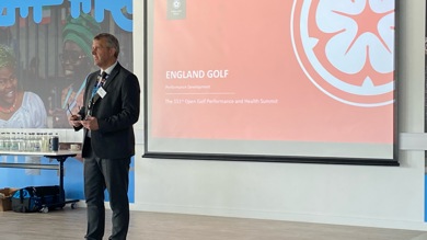 Image for news article: Myerscough’s sport research tees off at The Open Championship Golf Performance and Health Summit