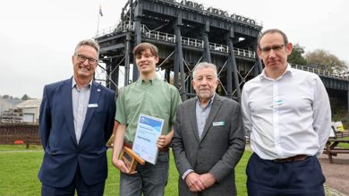 Image for news article: Land & Wildlife student honoured for volunteer work on Lancashire’s canals