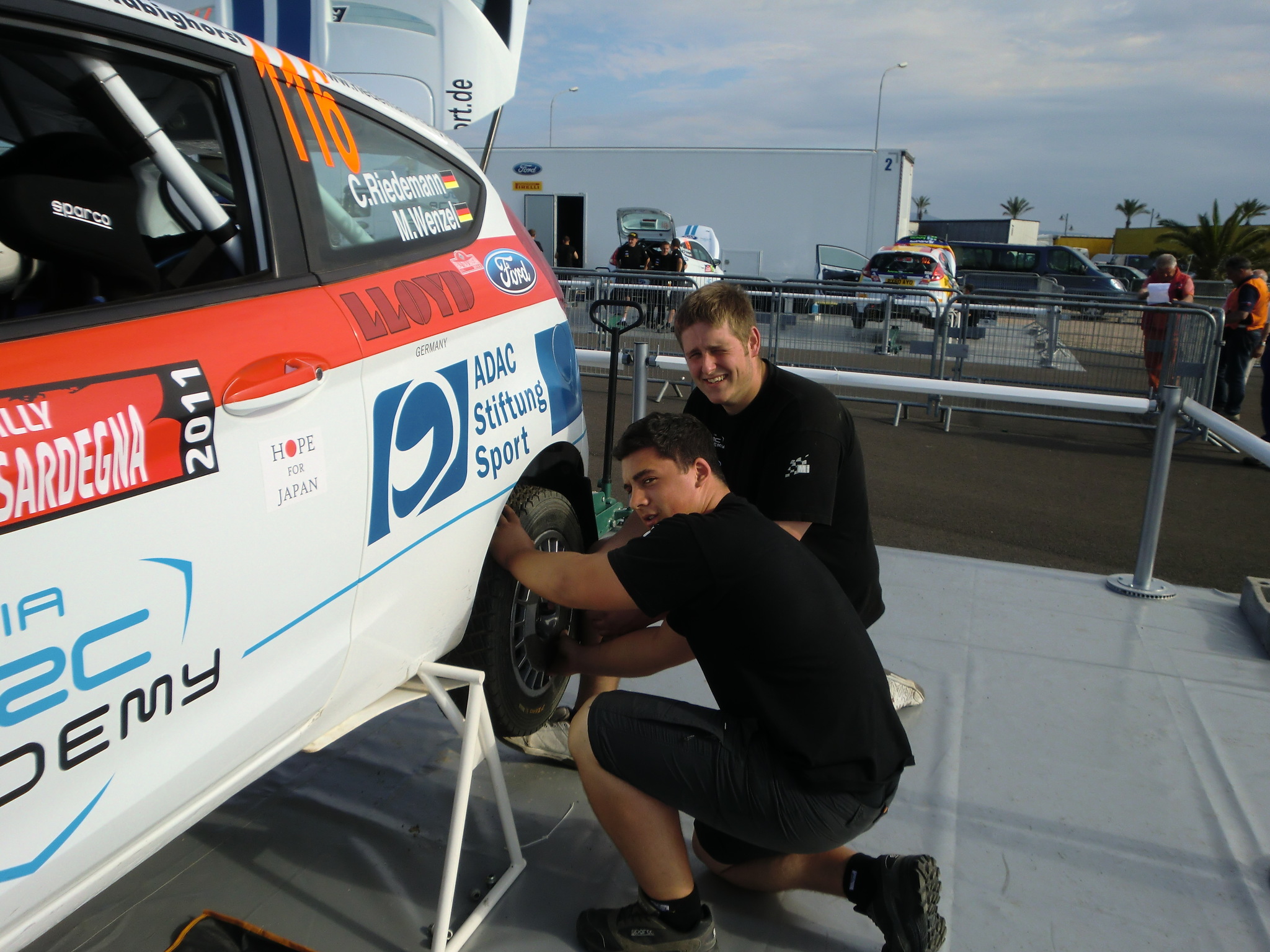 Myerscough College Students work on WRC Rally Car