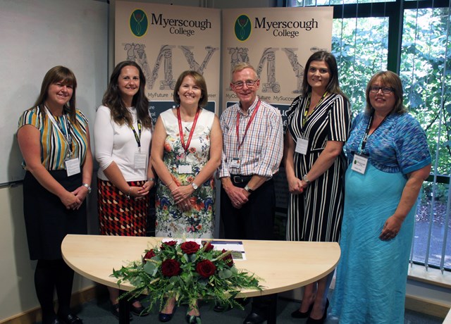Myerscough College signing - 28th June 2018 - Nicola Roberts - Angela Kershaw - Alison Robinson - Stuart Heys - Andrea Wallace - Janet Jackson.jpg