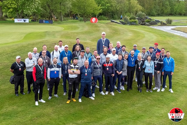 Content creators gathered for a photo before the golf got underway. Photo Credit @jasonlittlegolfphotography.jpg