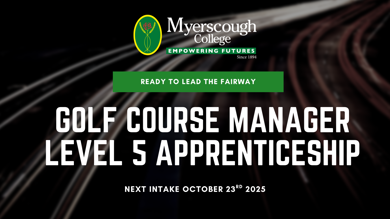Image for news article: Advance your career with Myerscough’s Golf Course Manager degree level apprenticeship