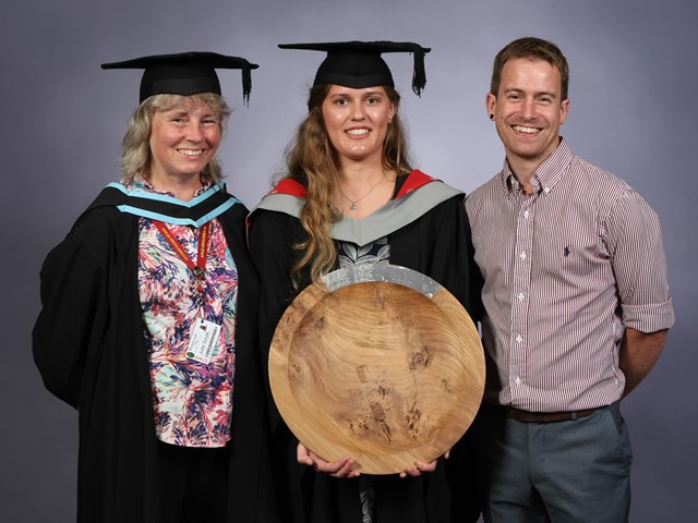 Elizabeth Anderson BSc Arb with sponsor Jonathan Smith and Tutor Julie Smith.jpg