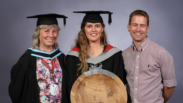 Elizabeth Anderson BSc Arb with sponsor Jonathan Smith and Tutor Julie Smith.jpg