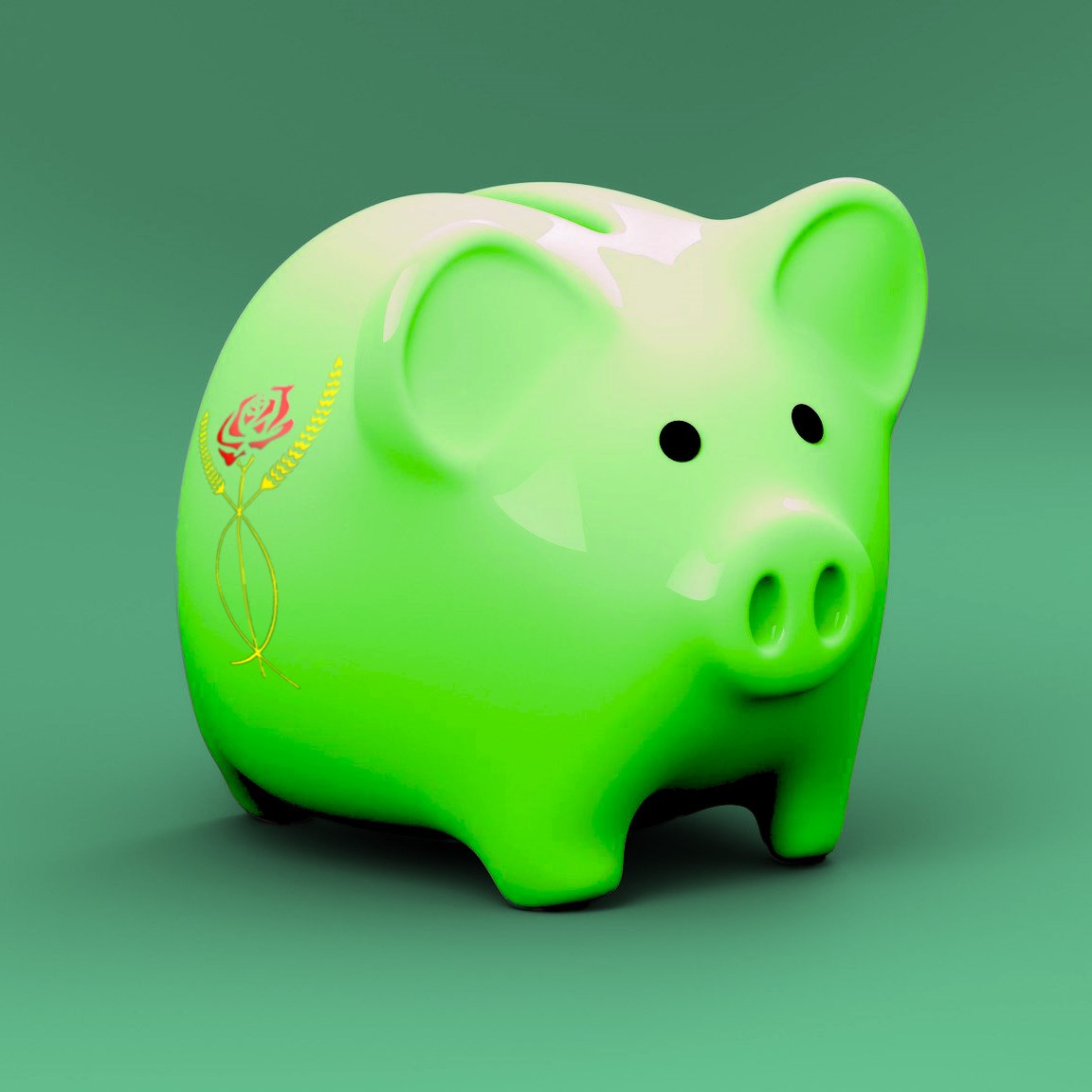 Our Myerscough Piggy Bank representing student finance