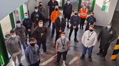 The ‘Class of 2020’ - Advanced Railway Engineering apprentices with Myerscough College tutor Akeem Ahmed