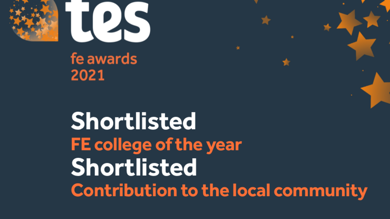 Image for news article: Double delight for Myerscough College in prestigious Tes FE Awards
