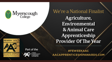 Image for news article: Myerscough’s apprenticeship provision shortlisted for national award