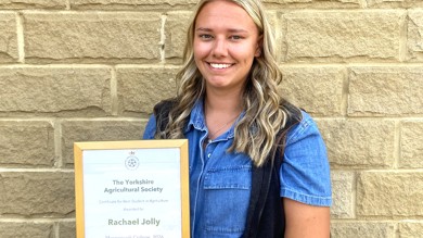 Image for news article: Myerscough student wins prestigious agriculture accolade